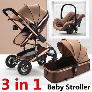 The best can get כללי  3 in 1 Baby Stroller High View Landscape Stroller Folding Baby Carriage Car Seat